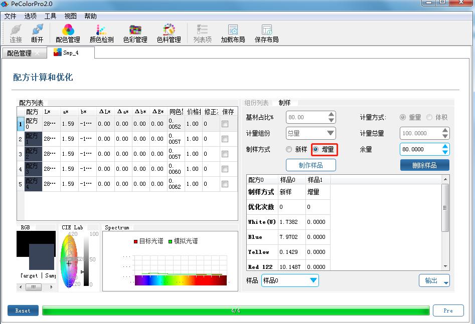 PeColor配方修正